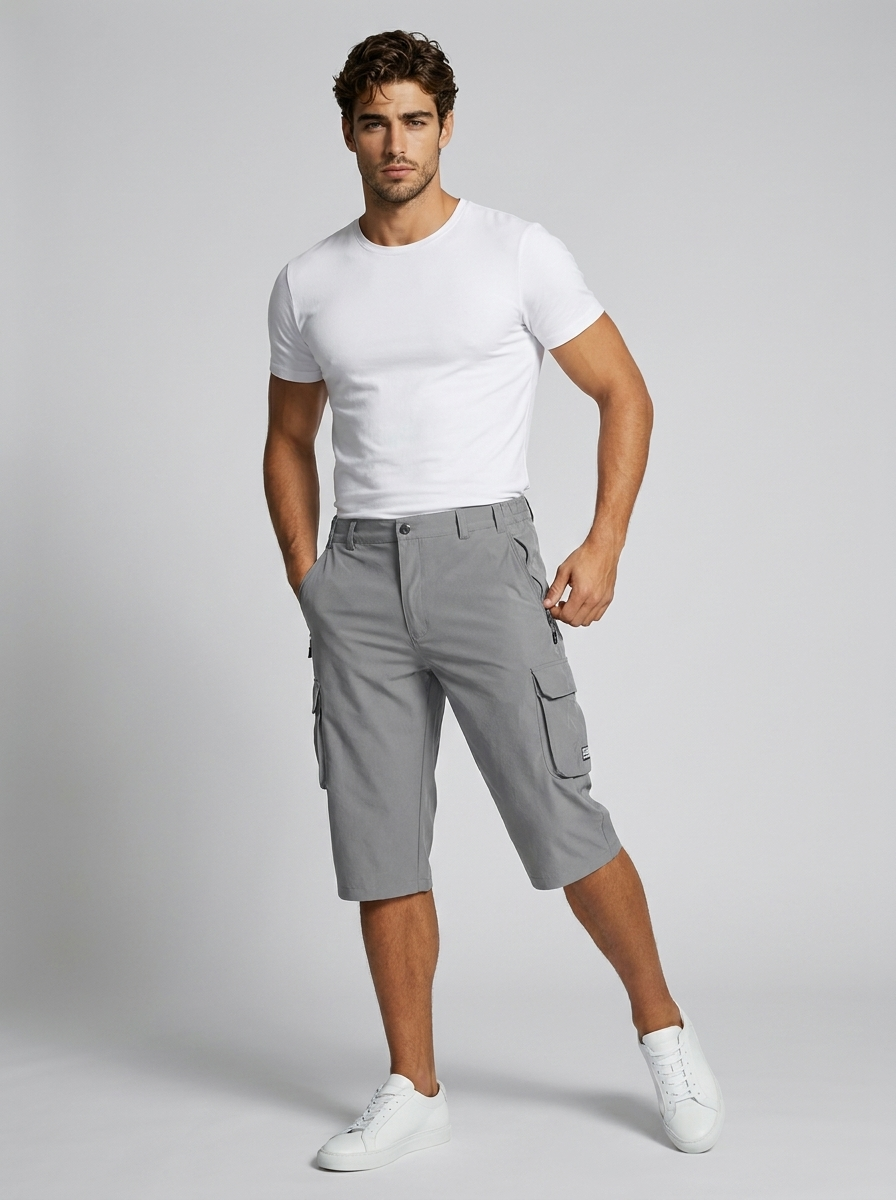 Cargo Shorts with Multiple Pockets for Summer