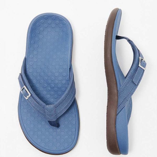 Women's non-slip comfort sandals in blue, black, and pink