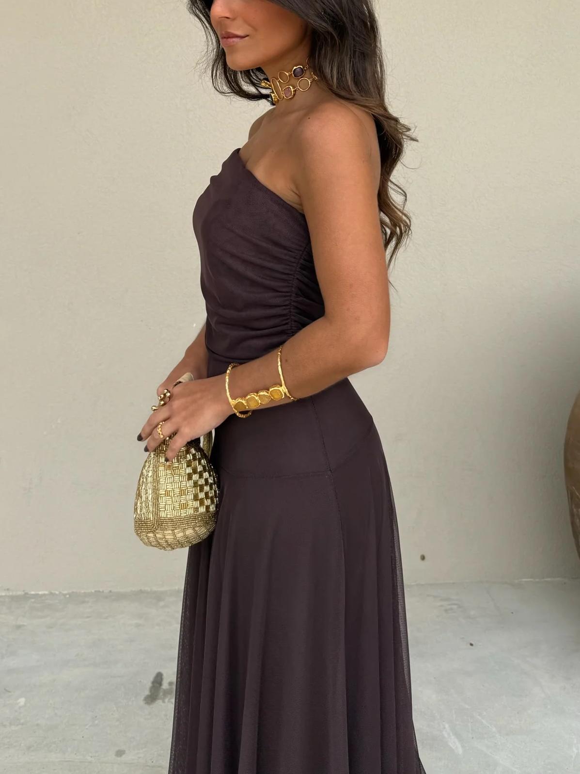 Charming Off-Shoulder Maxi Dress For Women 5