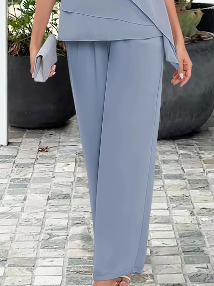 Chic Navy Two Piece Set With Layered Top 5
