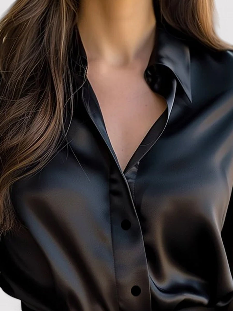 Chic Women's Blouse with Long Sleeves 2