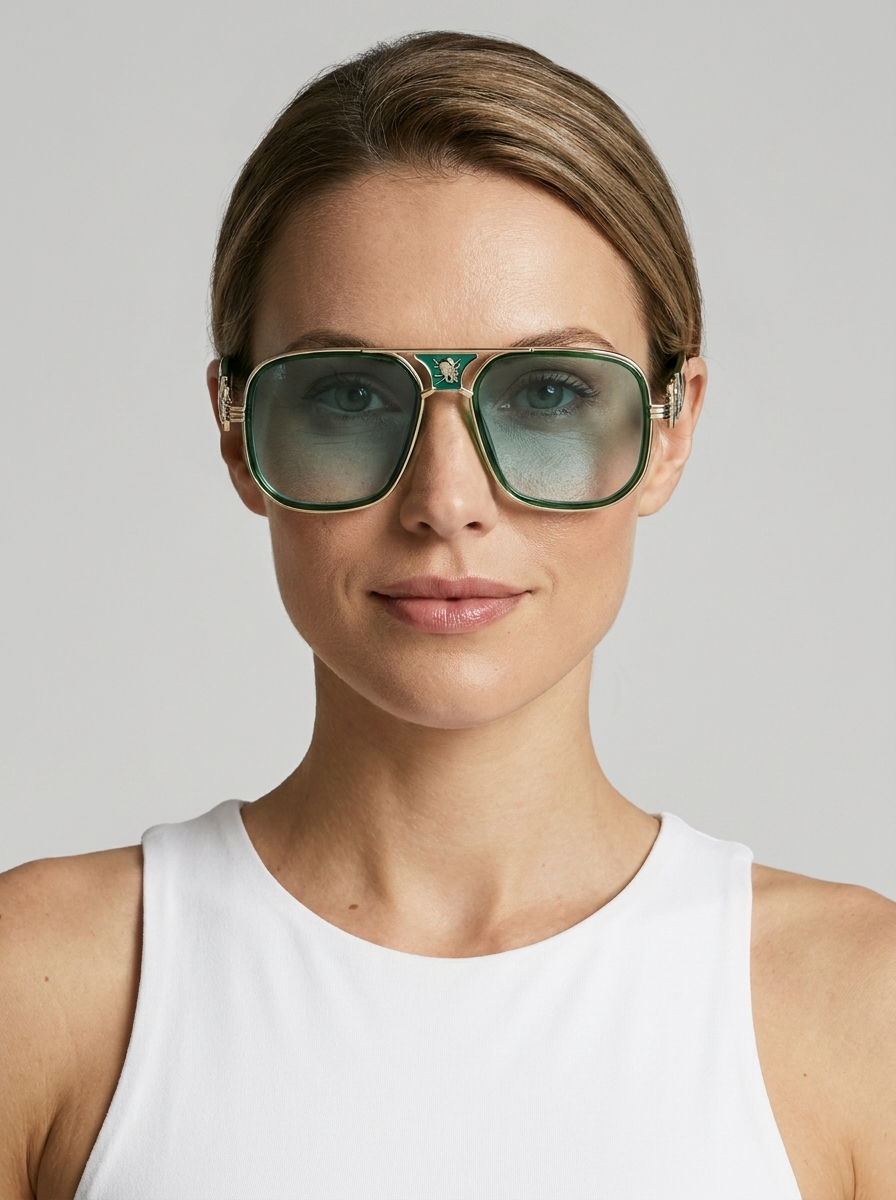 Retro Pilot Sunglasses with Gradient Lenses