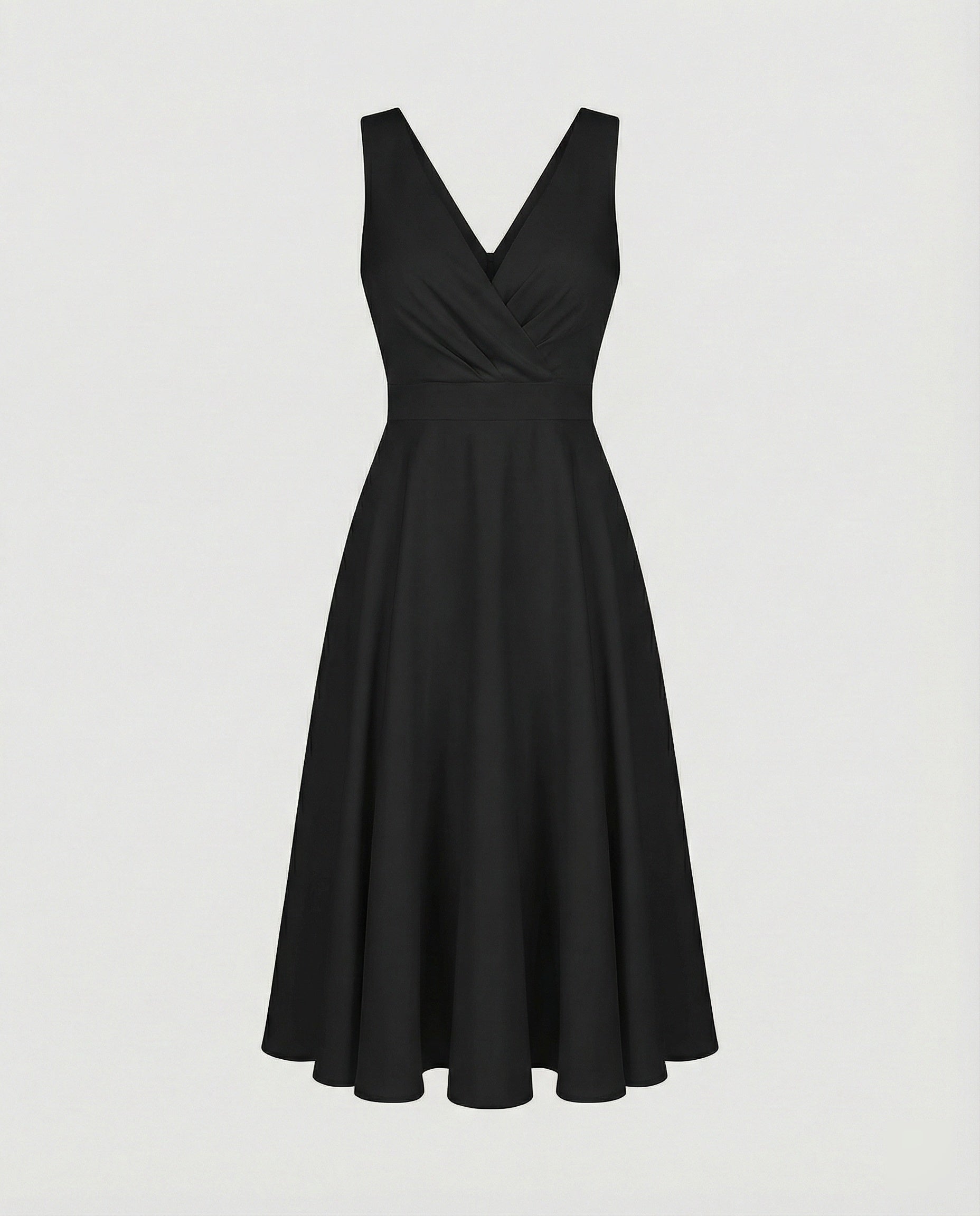 Ella | A-Line Midi Dress V Neck Sleeveless 6
