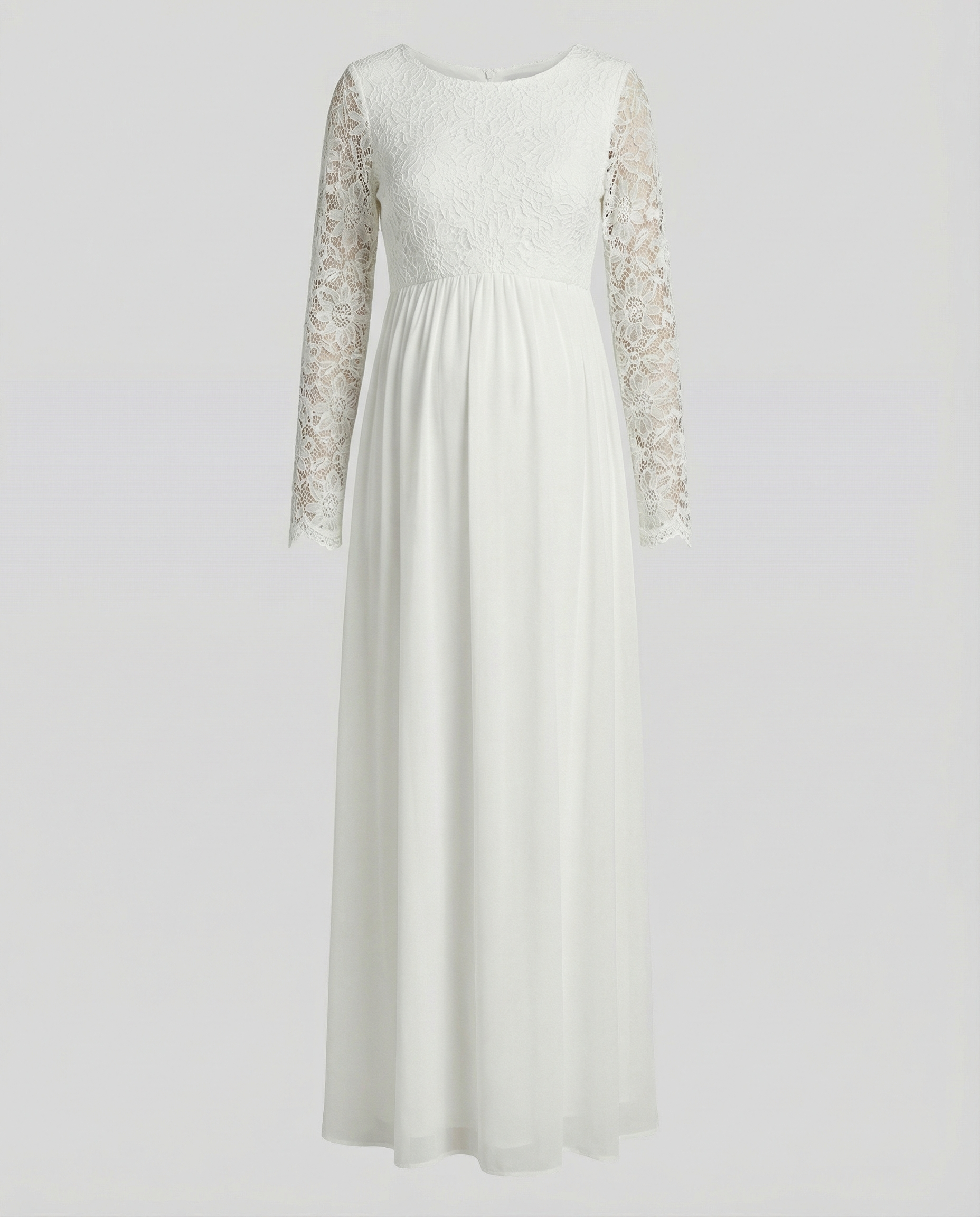 Ella | Maternity Dress Long Sleeve Lace Cutout 4