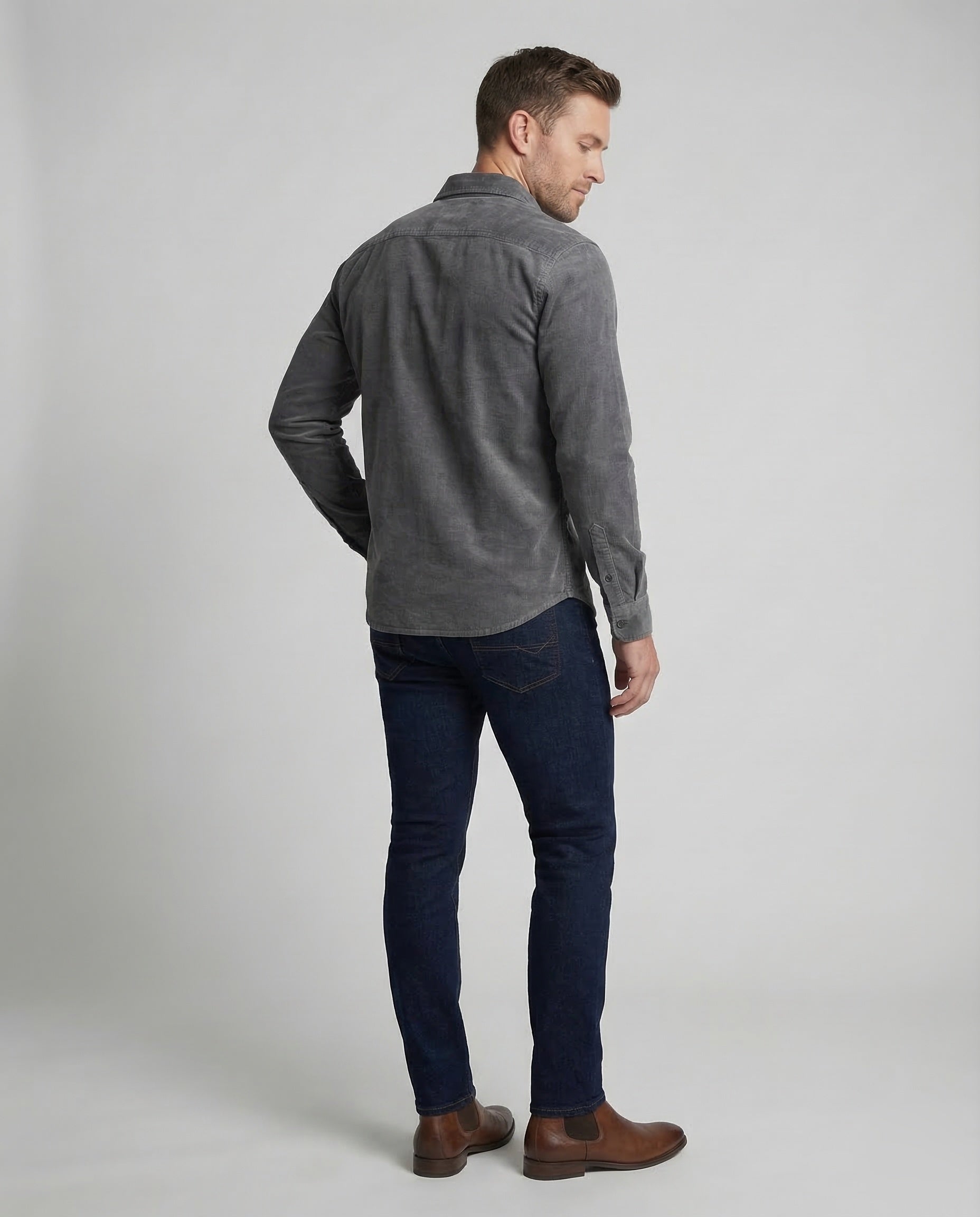 Ethan | Men's Shirt Slim Fit Corduroy Casual Wear 4