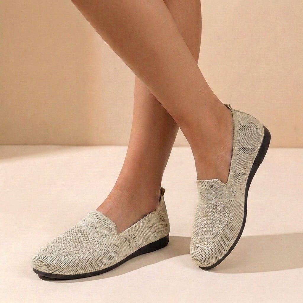 Flats Slip-On Round Toe Knit Design For Women 2