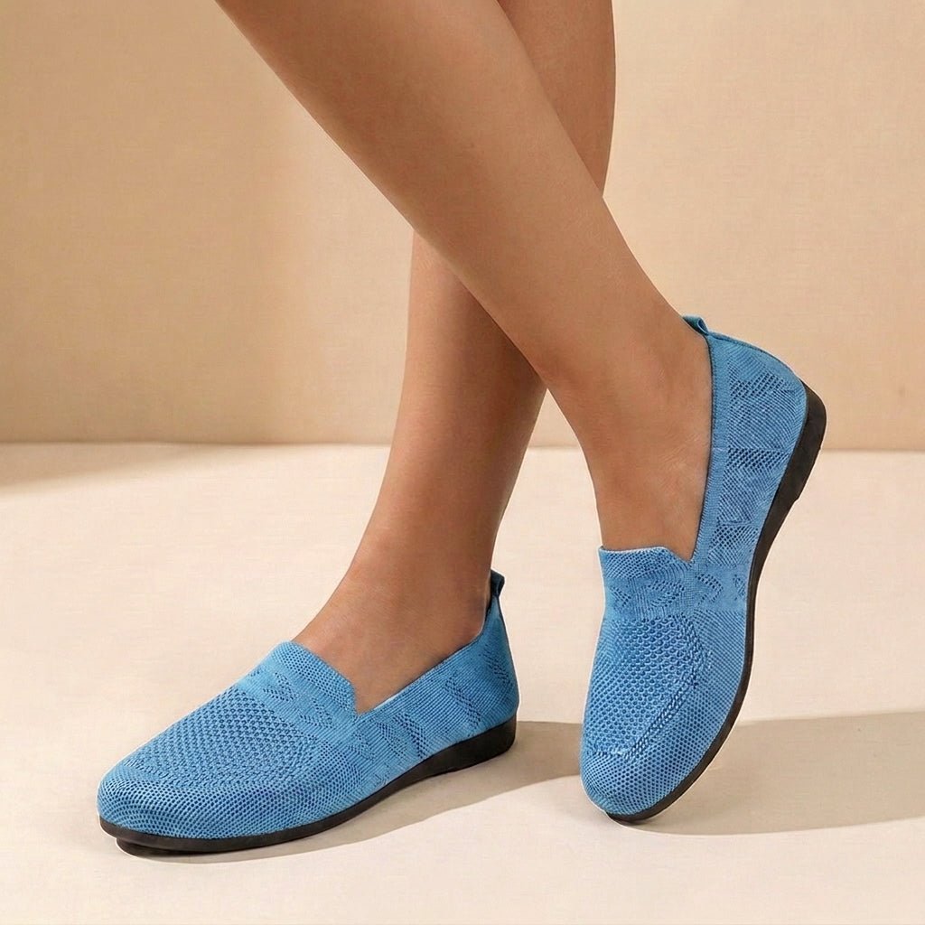 Flats Slip-On Round Toe Knit Design For Women 6