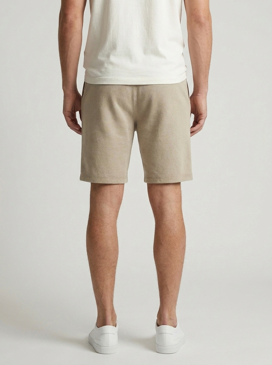 Jersey Sweat Shorts with Drawstring and Pockets