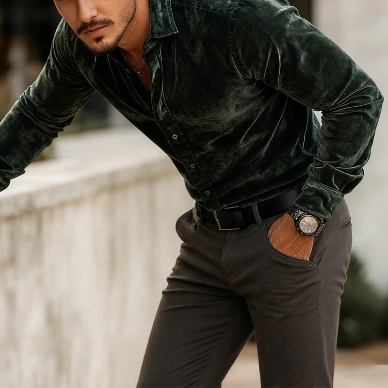 James | Men's Shirt Tailored Fit Velvet Evening 5