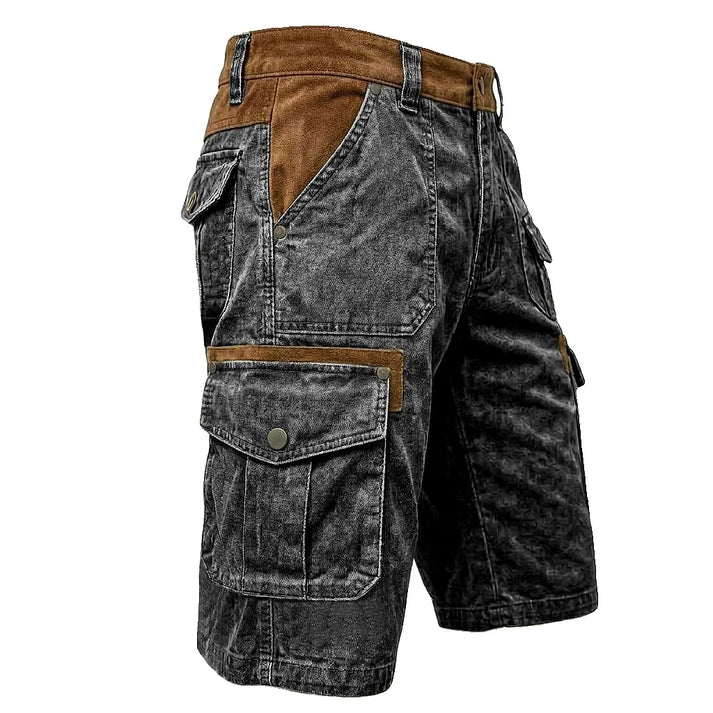 Men's blue loose fit cargo shorts