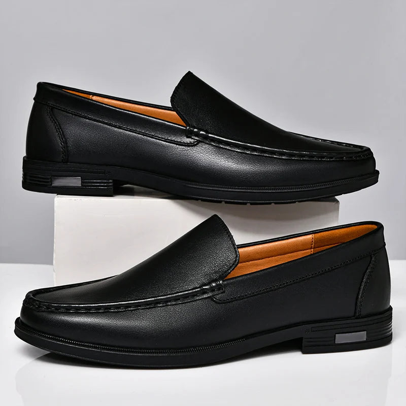 Men's genuine leather loafers in a smart dress shoe style