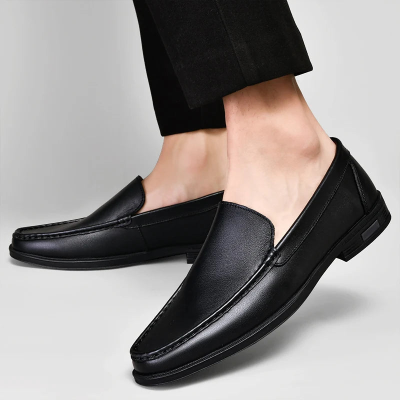 Men's genuine leather loafers in a smart dress shoe style