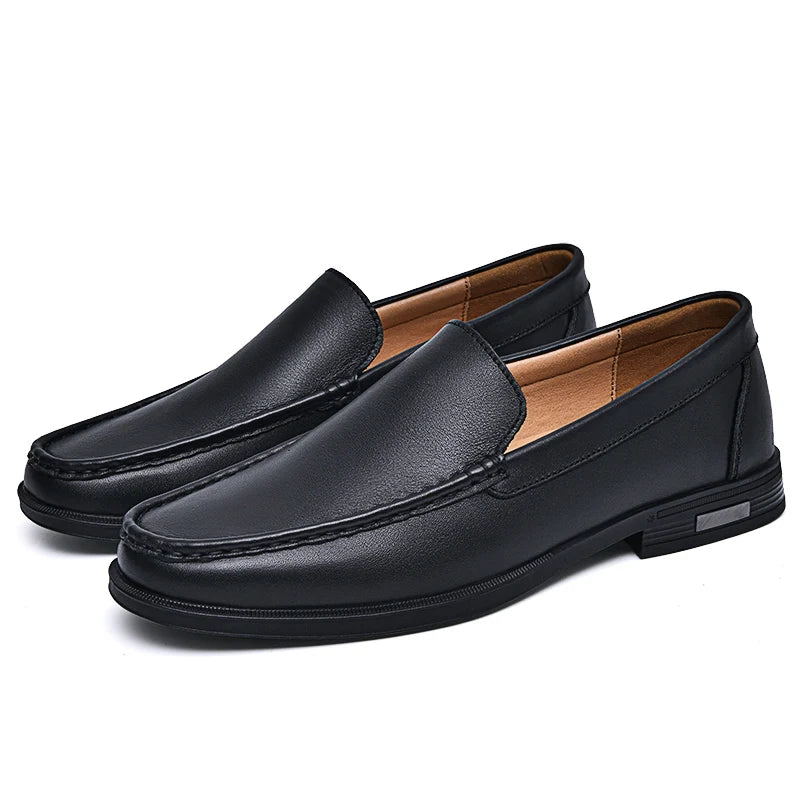 Men's genuine leather loafers in a smart dress shoe style