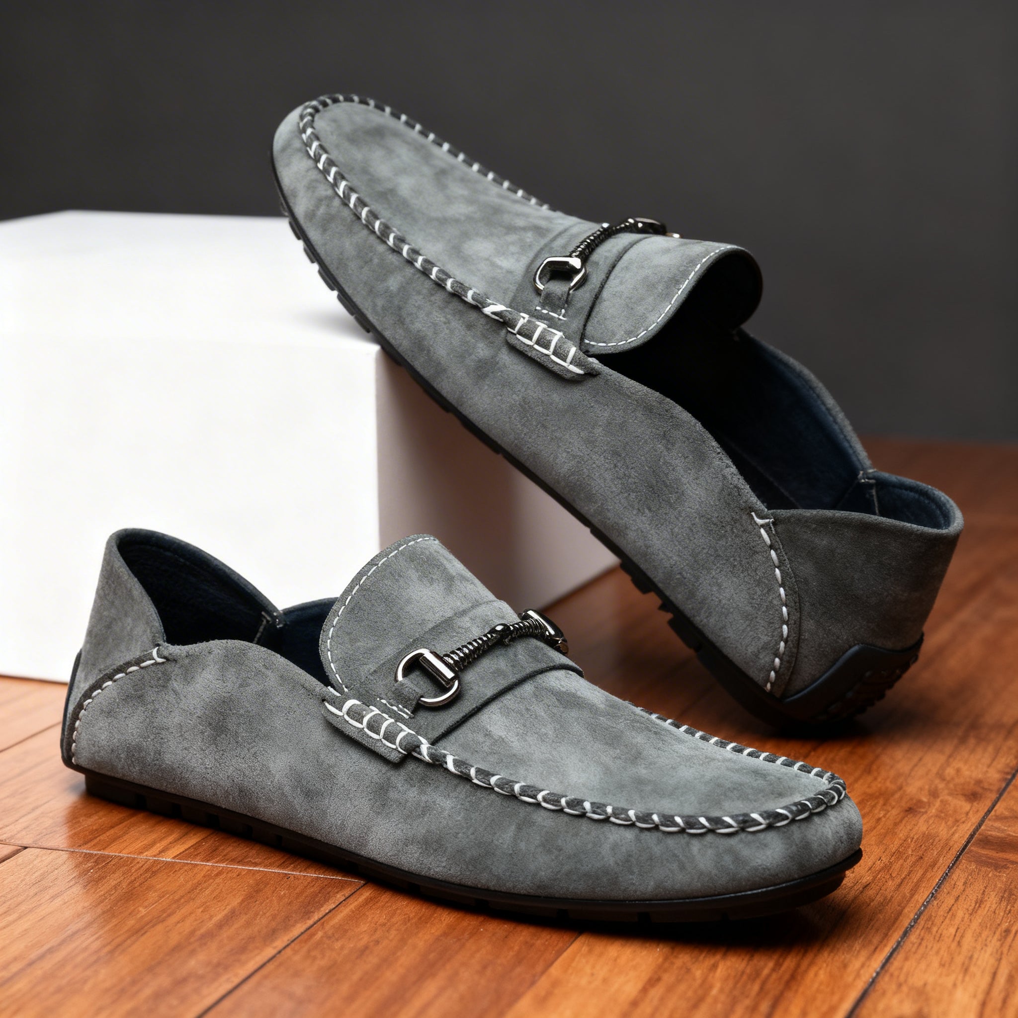 Liam | Black Loafers Nubuck Leather Comfort Fit 0