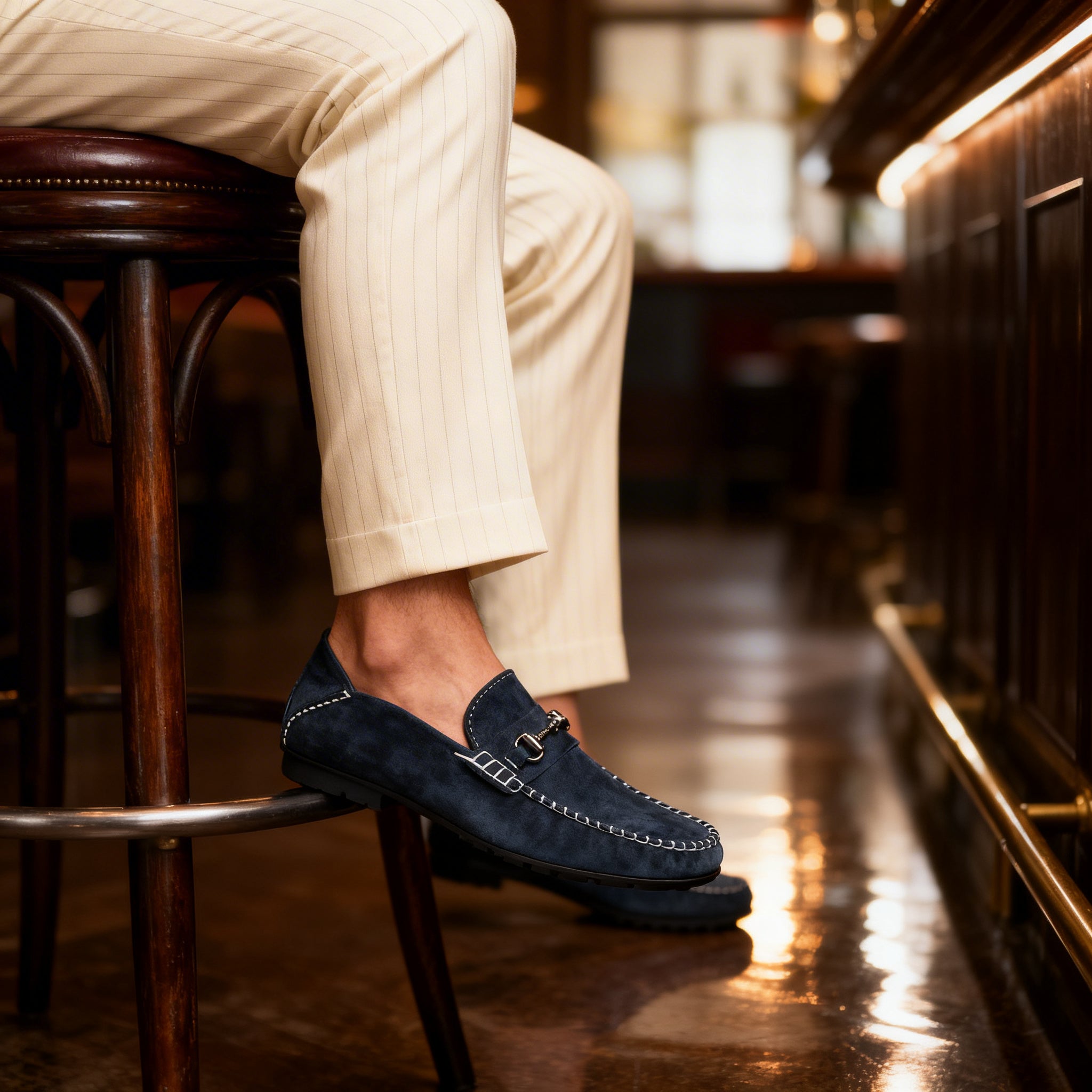 Liam | Black Loafers Nubuck Leather Comfort Fit 4