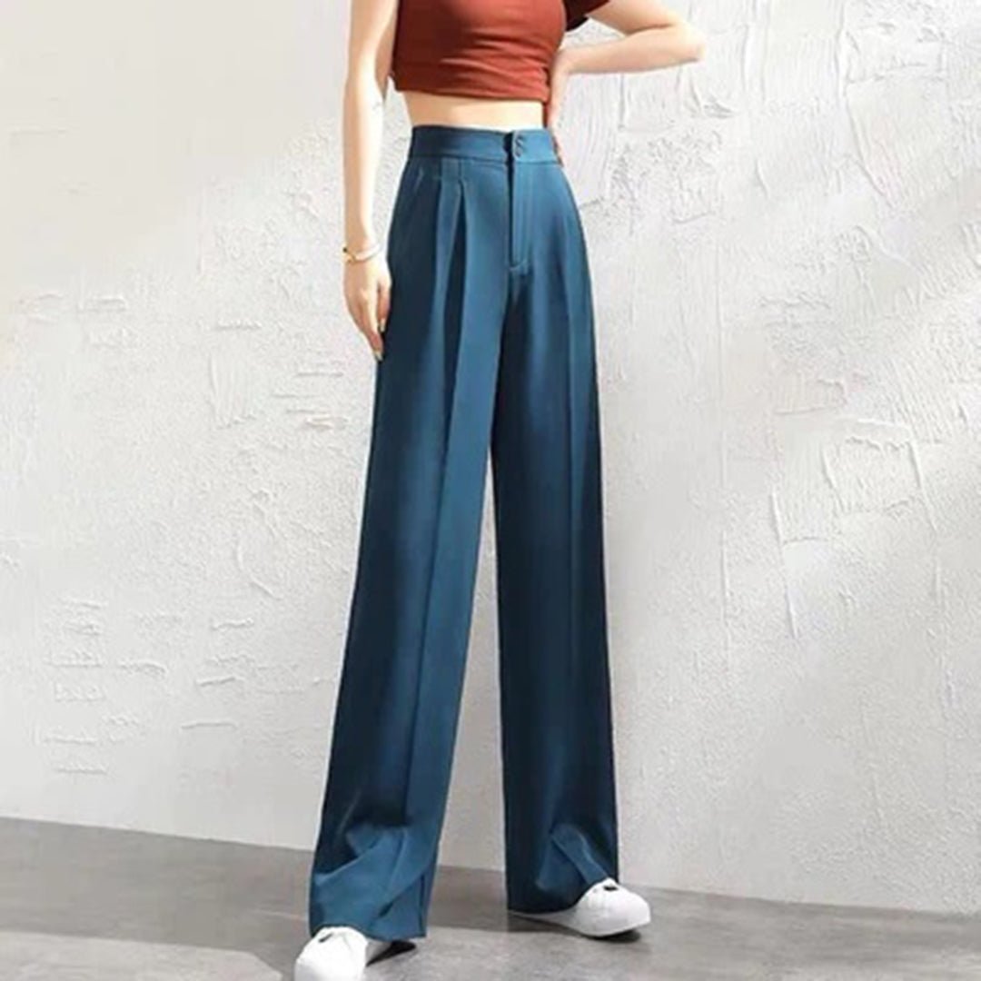 Linen Wide Leg Trousers High-Waisted Fit 2
