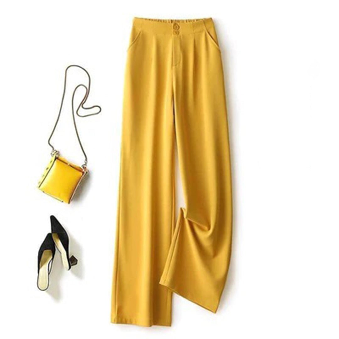 Linen Wide Leg Trousers High-Waisted Fit 3
