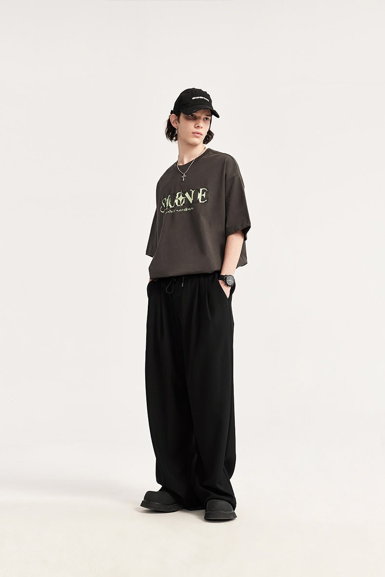 Linen Wide Leg Trousers With Drawstring Waist 3
