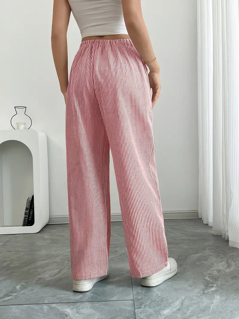 Linen Wide Leg Trousers With Pockets 8