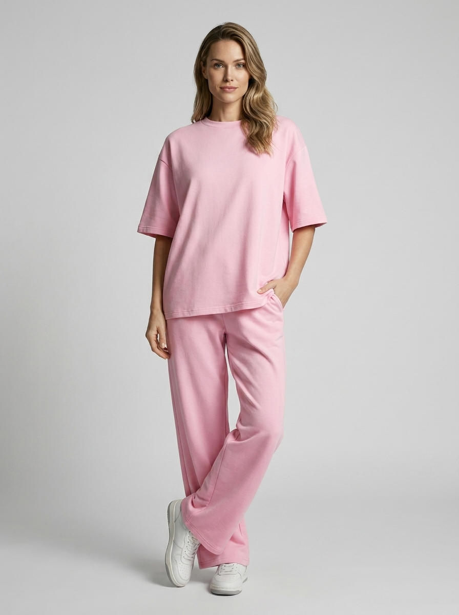Oversized Co-ord Set with T-Shirt and Trousers