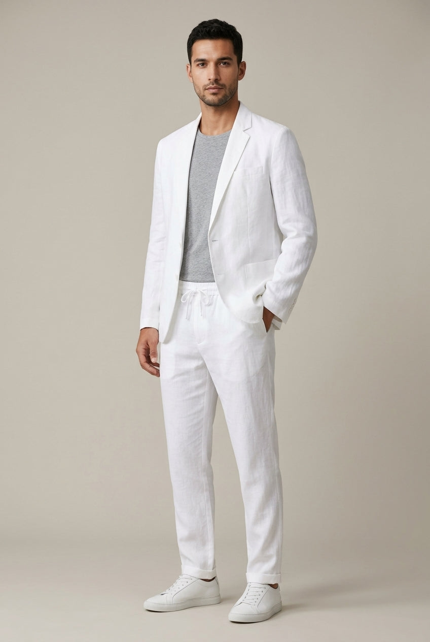 Men's Blazer Set With Elastic Waist Trousers 3