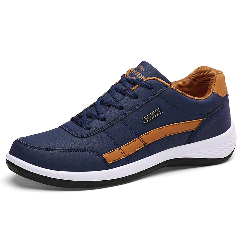 Men's red lace up casual trainers with cushioned EVA sole