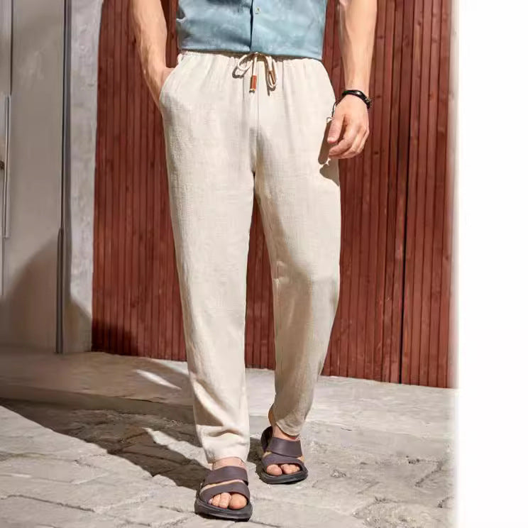 Men's Trousers Relaxed Fit Straight Leg Pockets 0
