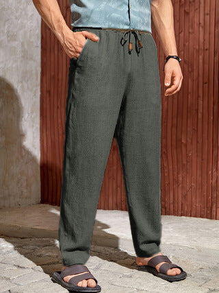 Men's Trousers Relaxed Fit Straight Leg Pockets 5