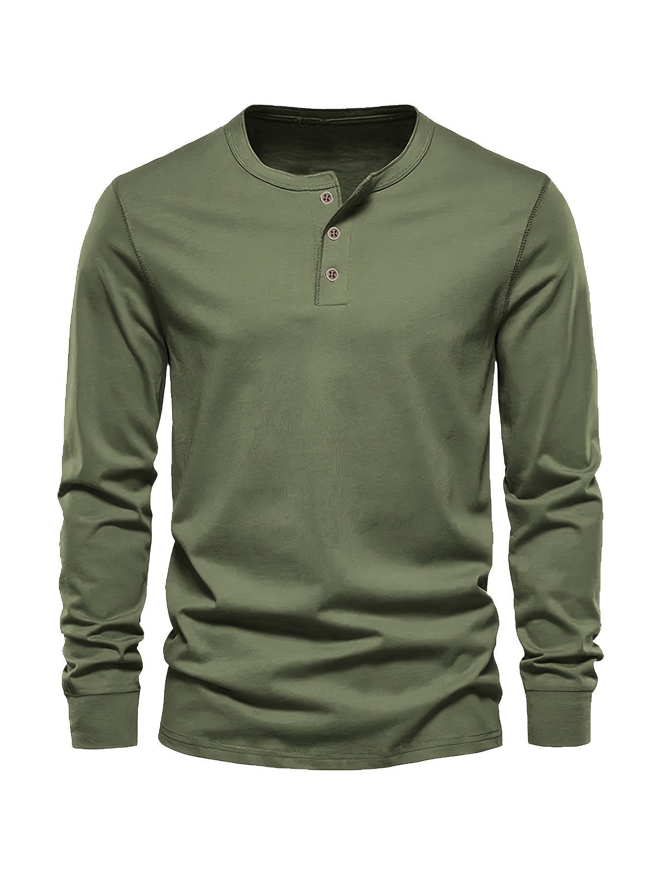 Men's light green oversized long-sleeve knit shirt