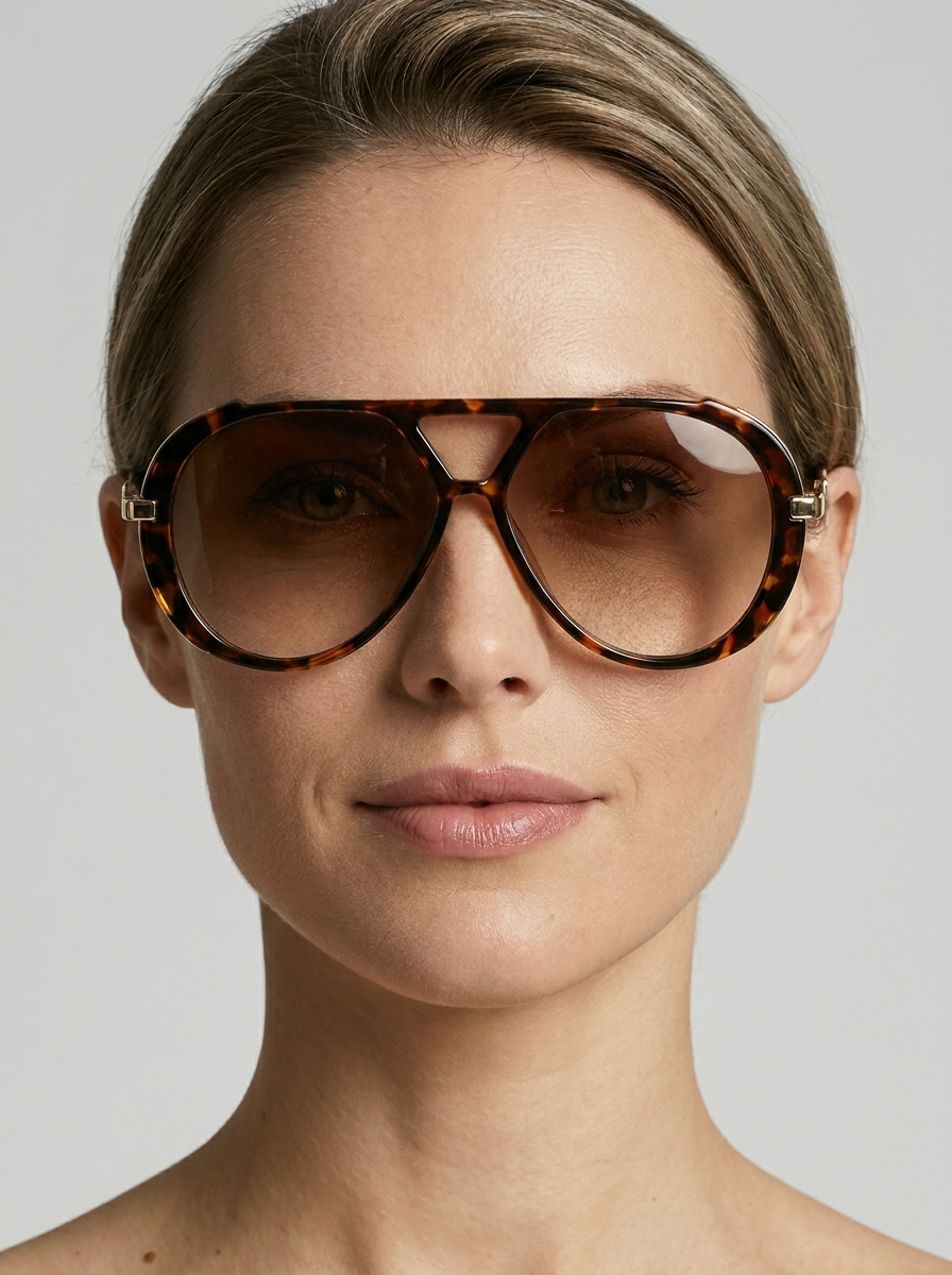 Pilot Sunglasses with UV400 Protection and Metal Frame