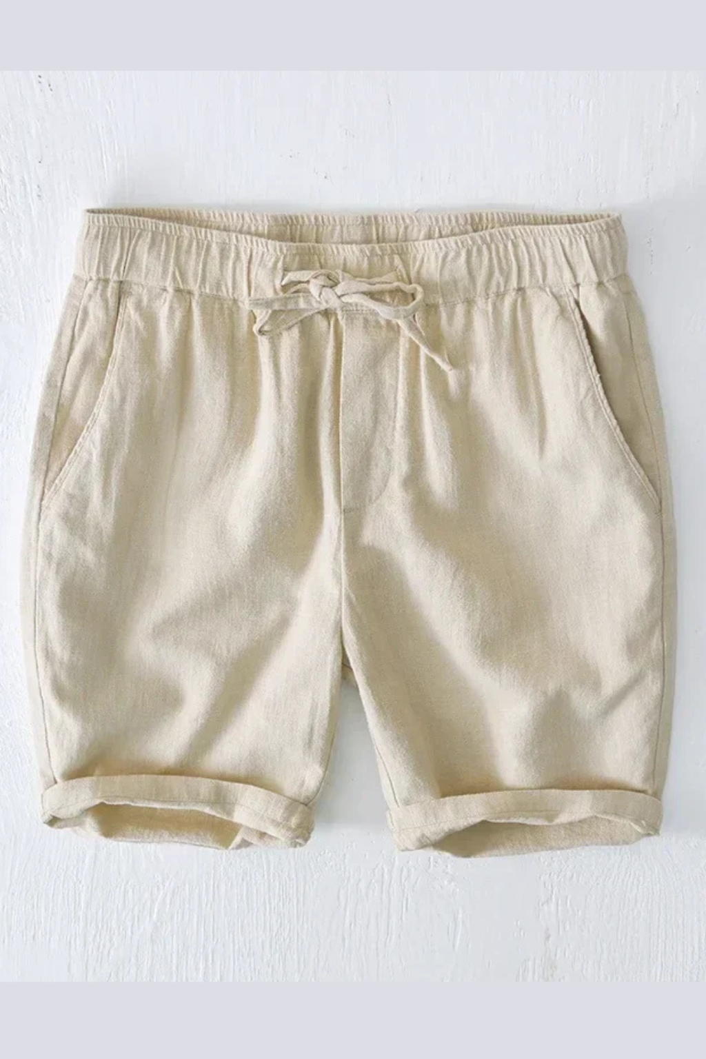 Men's drawstring casual shorts with side pockets