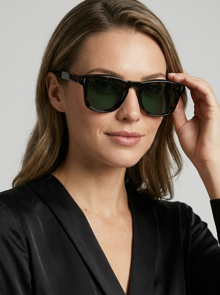 Square Acetate Sunglasses with Gradient Frame