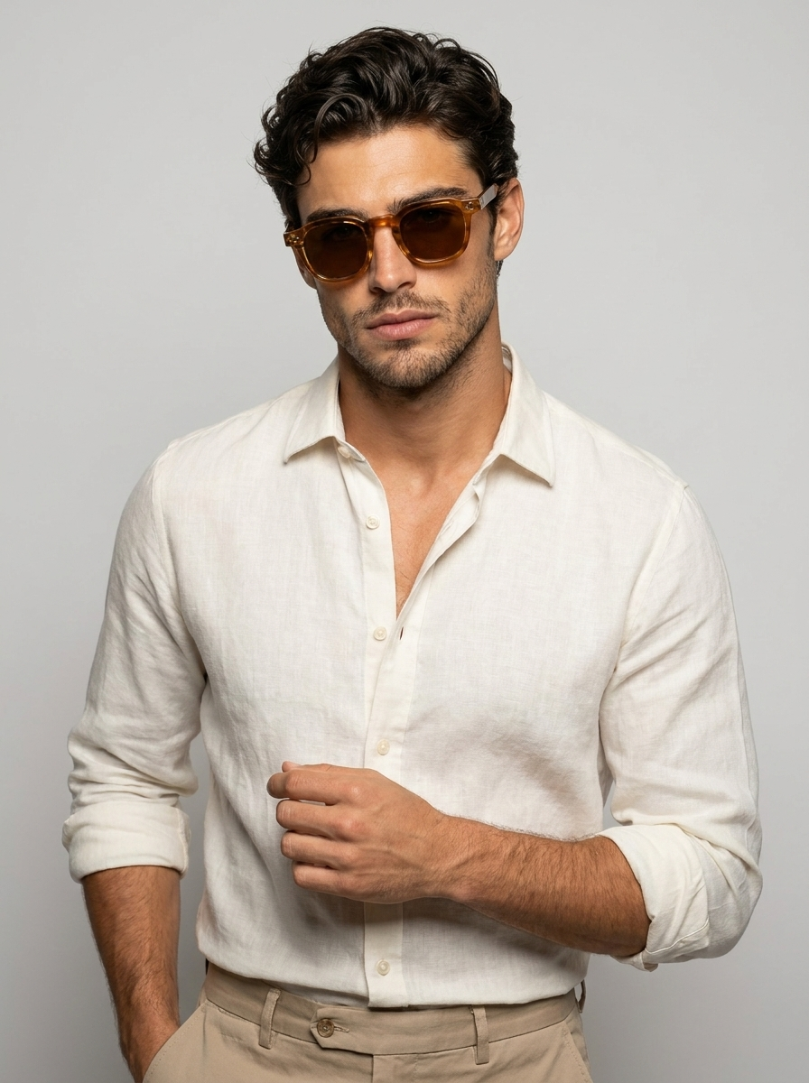 Retro Acetate Sunglasses with UV400 Protection