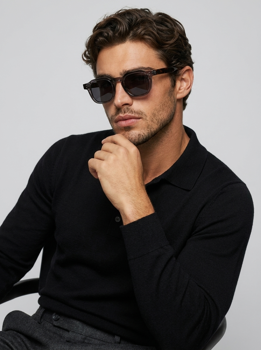Retro Acetate Sunglasses with UV400 Protection