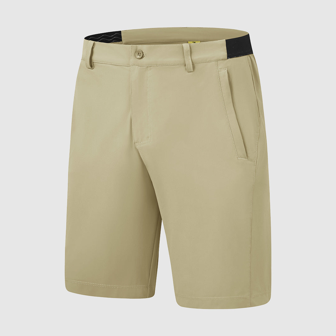 Men's blue straight fit stretch summer shorts
