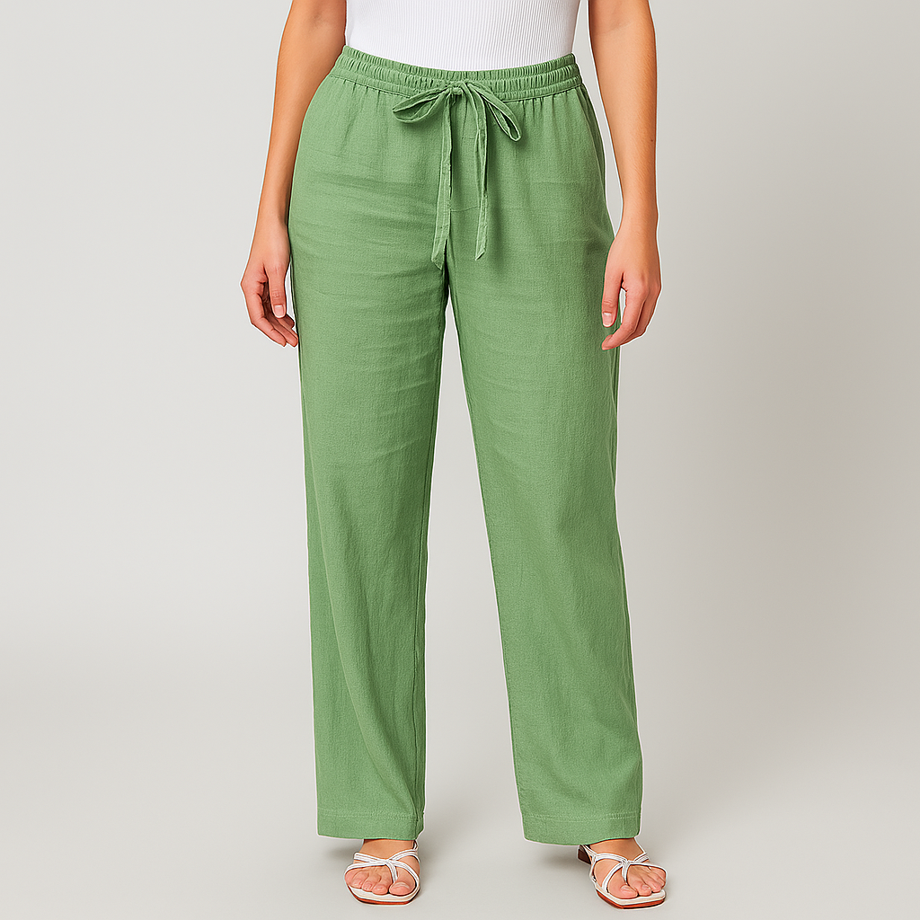 Men's linen drawstring trousers for summer
