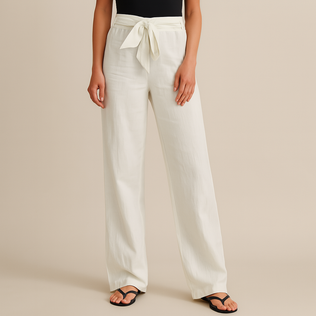 Men's linen drawstring trousers for summer