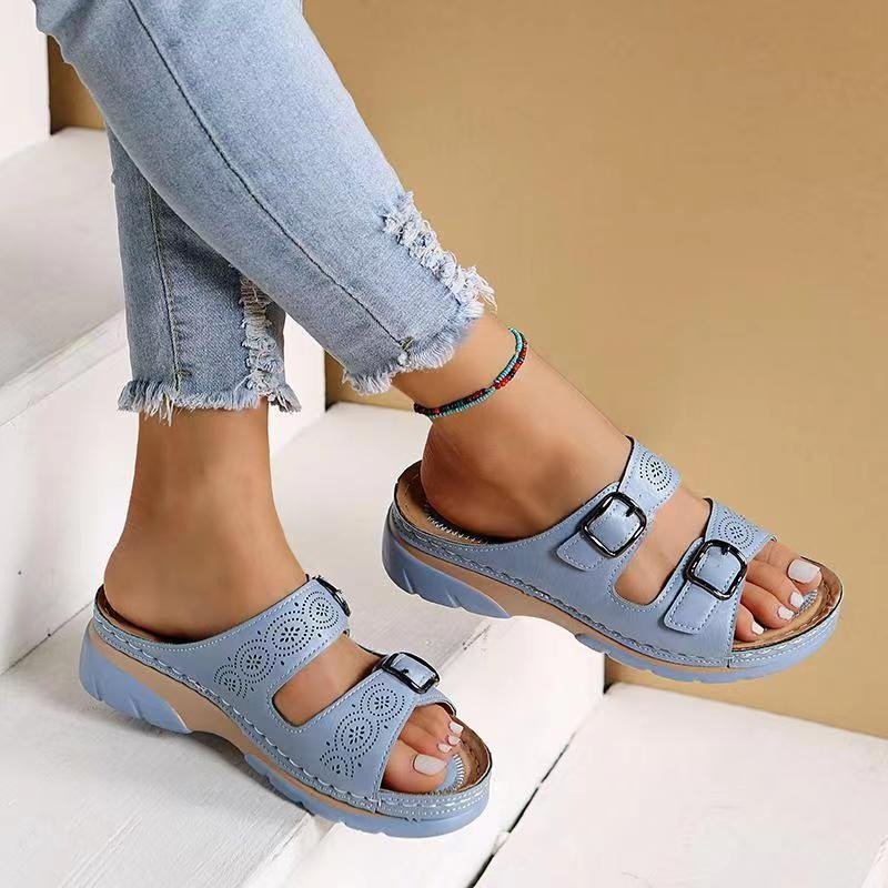Slide Sandals Open Toe Comfort Fit Womens 4