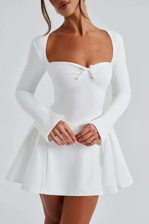 Women's blush tulle midi dress with a sweetheart neckline