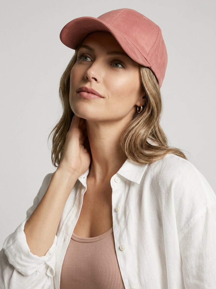 Genuine Leather Baseball Cap with Adjustable Strap