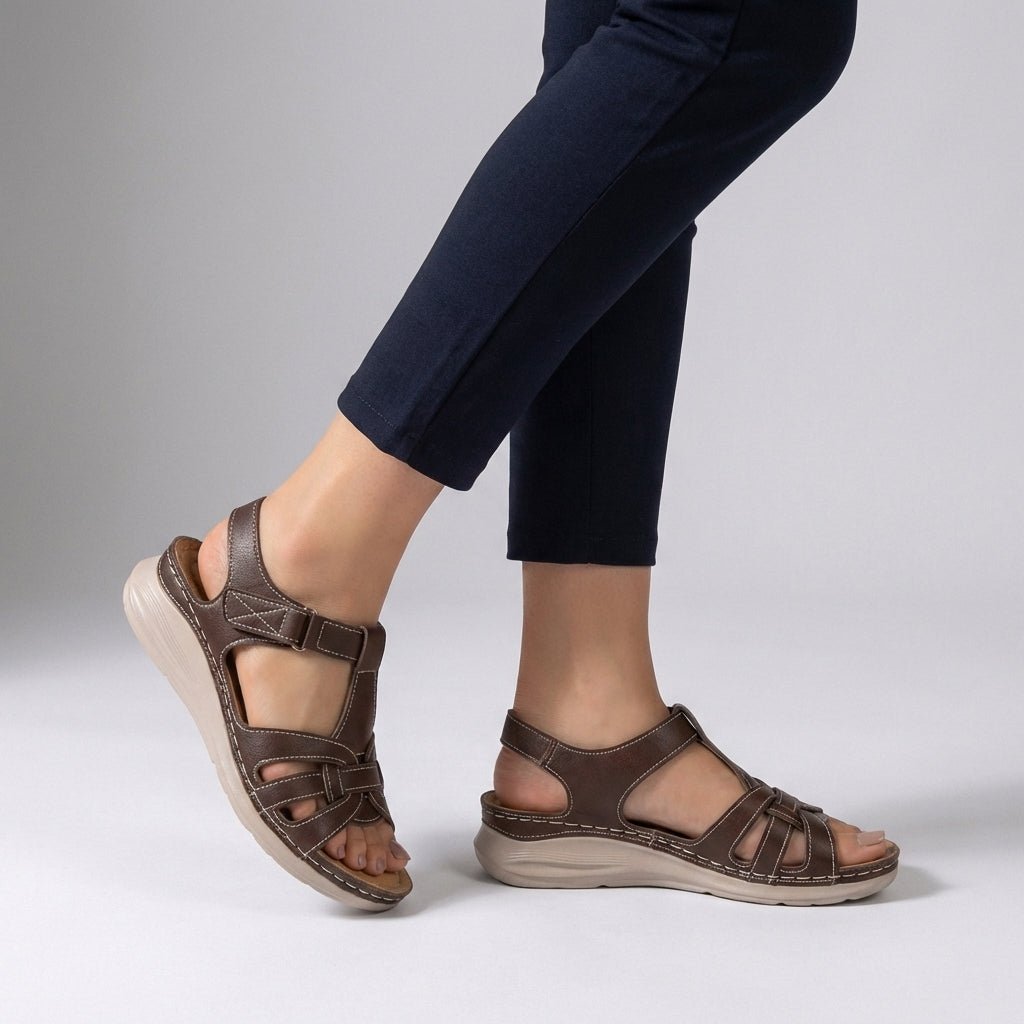 Wedge Sandals for Women Open Toe Cross-Strap 2