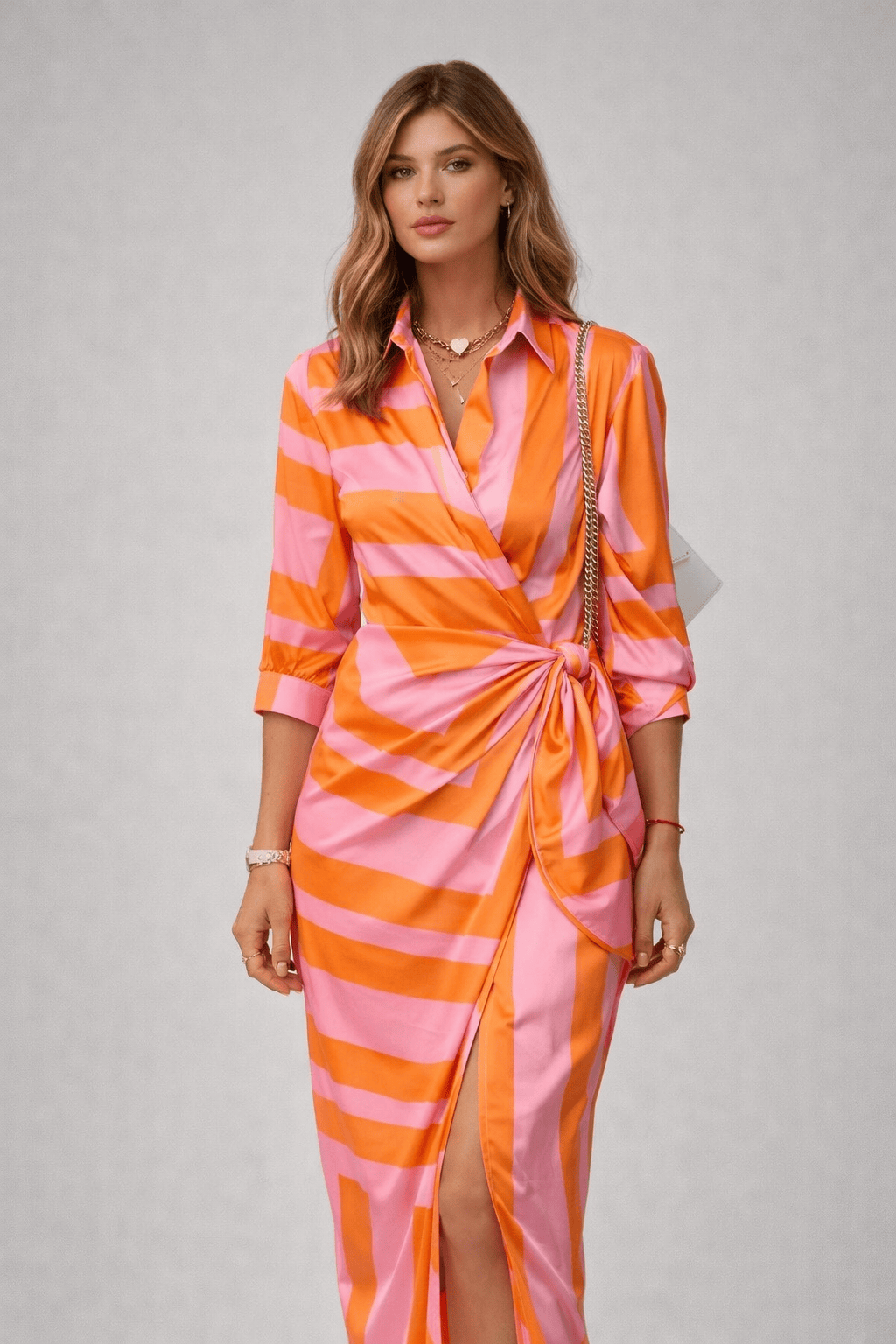 Vogain Women's Dresses Women's Dress Midi Wrap 3/4 Sleeve Casual Polyester Flattering Fit