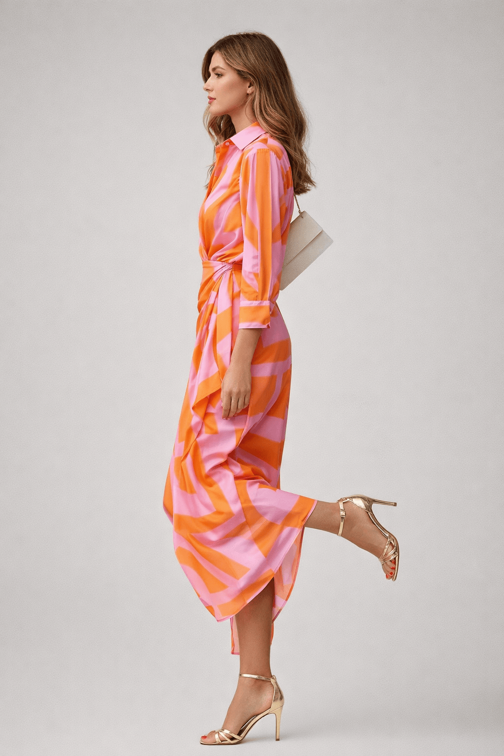 Vogain Women's Dresses Women's Dress Midi Wrap 3/4 Sleeve Casual Polyester Flattering Fit