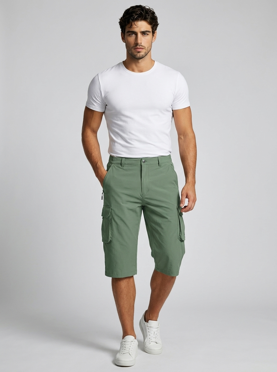 Cargo Shorts with Multiple Pockets for Summer