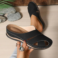 Women's Slip-On Mule Sandals with Cushioned Sole and Open Toe