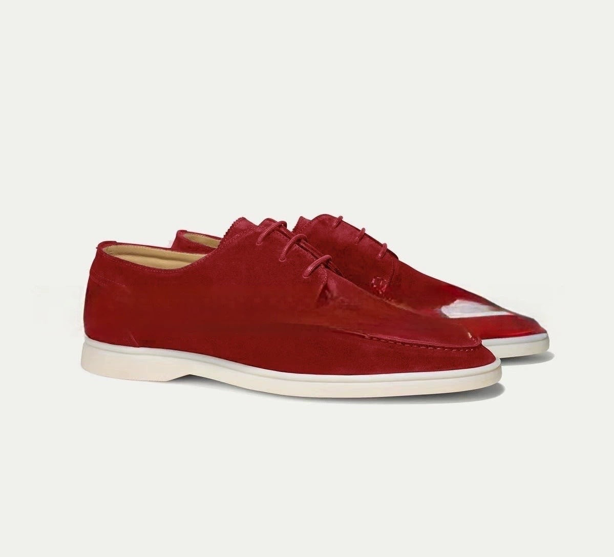 Men's slip-on loafers in navy, beige and gray