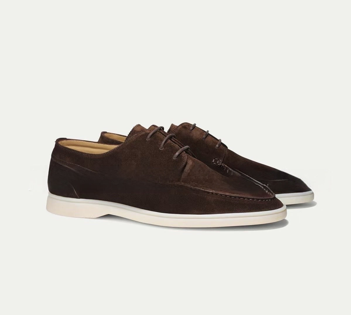 Men's slip-on loafers in navy, beige and gray