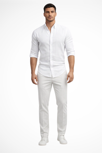 Men's Loose Fit Long Sleeve Cotton Shirt - Summer Casual