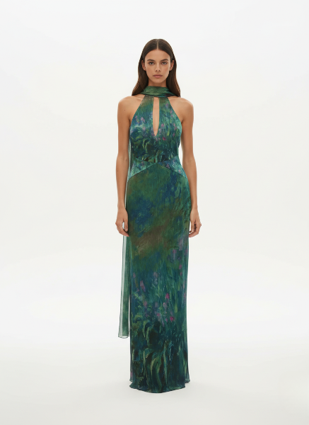 Charming Floral Maxi Dress With Open Back 4