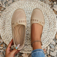 Women's Flats with Perforated Design
